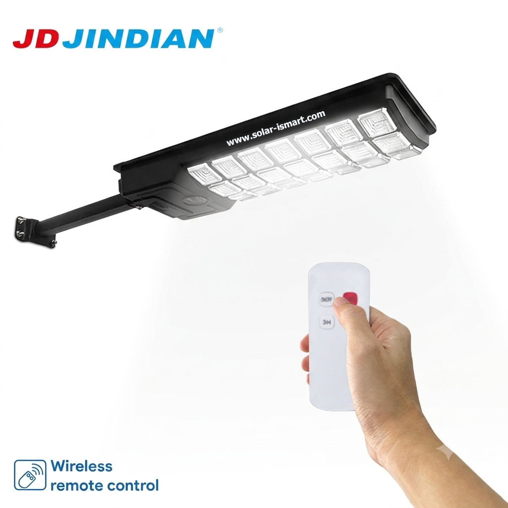 รีโมทคอนโทรลไร้สาย ไฟถนนโซล่าเซลล์ JINDIAN